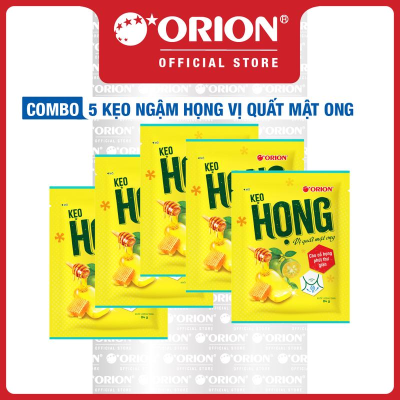 Combo 5 Gói kẹo ngậm HỌNG vị quất mật ong gói 84G