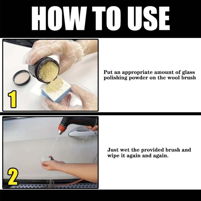 Product Introduction of Hot Glass Cleaning Glass Scratch Remover Glass Polishing Oil Film Remove Car Glass Cleaning Powder Windshield Polish Safe Glass Polishing Powder For Home Glass Shower Doors 15