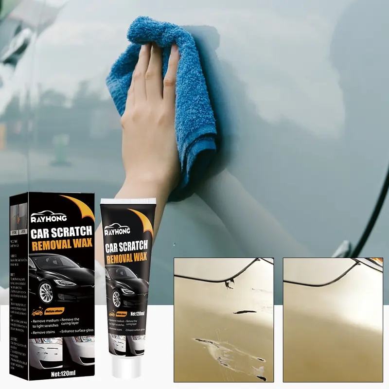 Chất Tẩy Vết Xước Xe Hơi Sáp Phục Hồi Sơn Đánh Bóng Tự Động Chống Thấm Nước 120Ml Kèm Miếng Bọt Biển 2