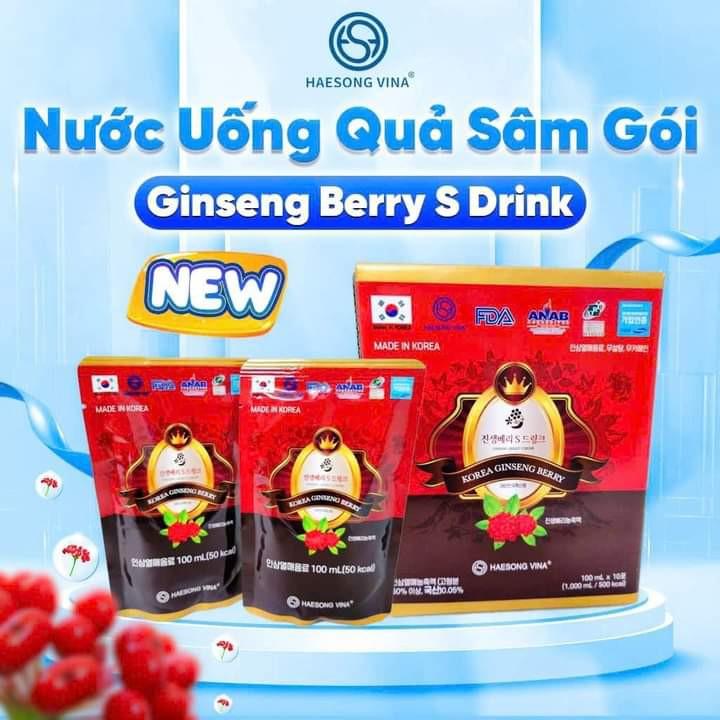 Product Introduction of (Mua 1 Tặng 2 ) Nước uống Quả Sâm Hàn Quốc HAESONG VINA (dạng gói) - Chiết xuất từ Quả nhân Sâm và táo đỏ Hàn Quốc, 10 gói/hộp (Mua 1hộp Nước uống Quả sâm gói tặng 1chai Nước GIẶT XẢ lozzi 200g và 1chai dung dịch vệ sinh Nanotech ) 10