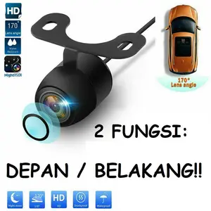 Kamera BULAT MOBIL mundur parkir DEPAN BELAKANG DUA FUNGSI universal