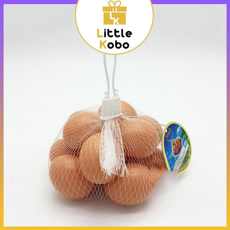 Trứng Gà Bộ Đồ Chơi 12 Quả Trứng Gà Bằng Nhựa Túi Lưới Đồ Chơi Nhà Bếp Trẻ Em Giáo Dục Nấu Ăn - Little Kobo Toy Câu Cá