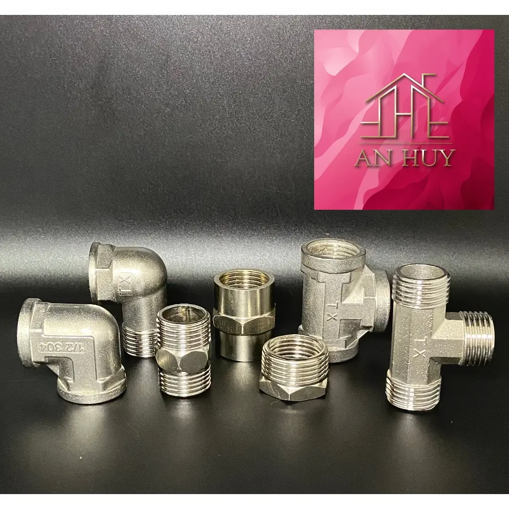 Đầu nối inox Ren Trong 21, 2 nối ren ngoài 21, Nối ren trong ren ngoài 21, co điếu, co ren ngoài