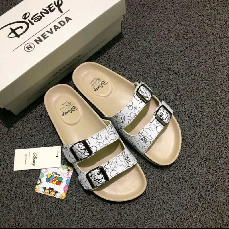 SANDAL SELOP DISNEY NEVADA SANDAL WANITA SANDAL NEVADA SANDAL  ANAK PEREMPUAN SANDAL TERBARU Coklat Karet Shoes Sendal 0