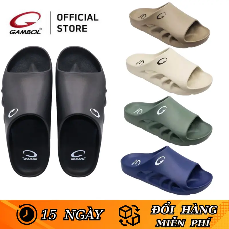 Dép Thái Lan Quai Ngang Nam Nữ GAMBOL 42207 (FORM RỘNG LÙI SIZE) Cao Su Non Đúc Nguyên Khối Nhập Khẩu Chính Hãng DéP Cao Su Đế Bằng Slipper Dép Lê 0