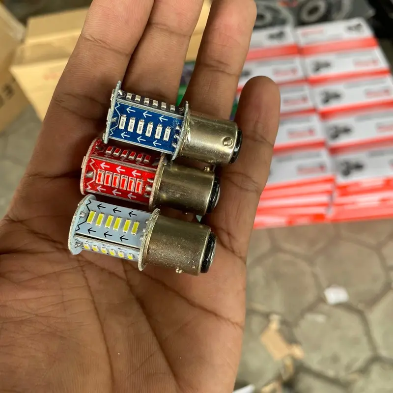 Lampu dop stop belakang led biru dan merah putih universall Car Kendaraan 4
