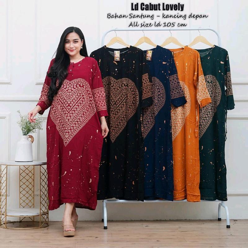 daster murah 100ribu dapat 3pcs longdress wanita cantik new motif Bunga Bunga Musim panas Musim dingin Busui Kancing citra Tidur Bumil Rayon 1