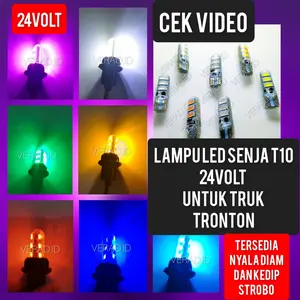 LAMPU LED SENJA T10 6SMD KEDIP FLASH DIAM VARIASI TRUK TRONTON 24VOLT