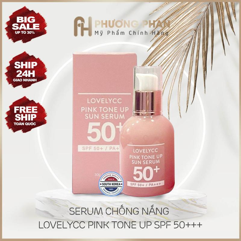  Serum Hỗ Trợ Chống Nắng Lovelycc Pink Tone Up SPF 50+++ 50gr 