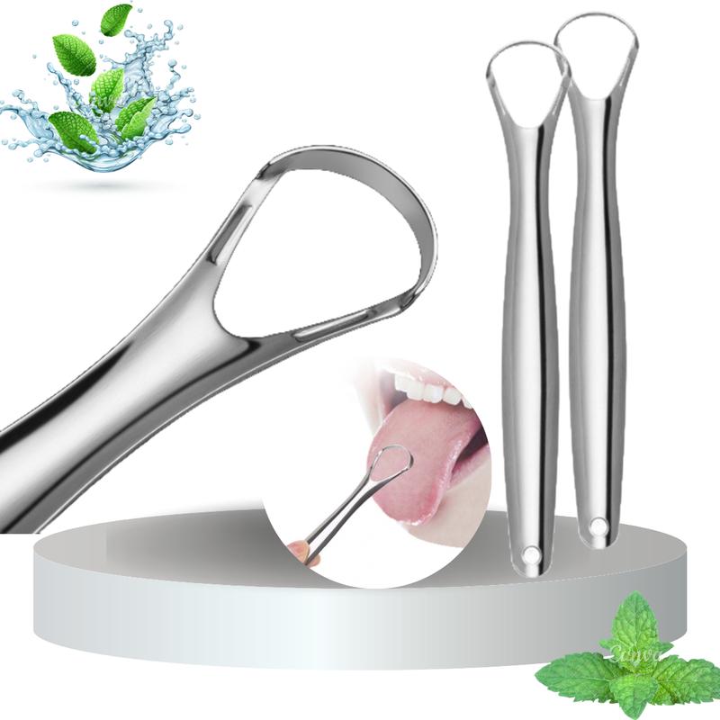 Dụng Cụ Vệ Sinh Lưỡi Cao Cấp, Cây Cạo Lưỡi Sạch Inox 304, Loại Bỏ Và Làm Sạch Vi Khuẩn Trên Bề Mặt Lưỡi Súc Miệng Nước Súc Miệng Muối Xịt Thơm Miệng