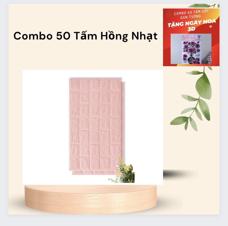 Product Introduction of Combo 50 tấm xốp dán tường đủ màu kt 70x40 ( Tặng hoa ) 11