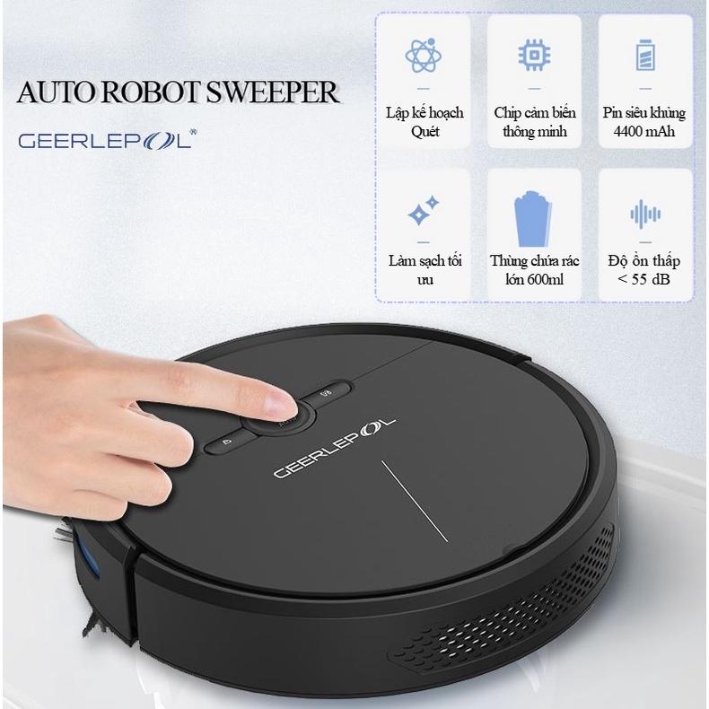 ( TĂNG REMOTE) Robot hút bụi thông minh D2-Rô bốt hút bụi lau nhà cao cấp-Máy hút bụi thông minh-Máy lau nhà tự động-Robot quét nhà-Sweepin robot-Tự động sạc,điều khiển qua app/từ xa qua remote,cảm biến chống rơi,chống va chạm 2