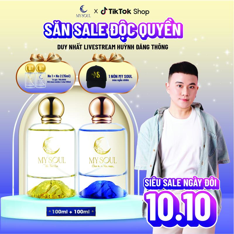 [Livestream Đăng Thông] Nước Hoa My Soul của Mỹ Tâm - Combo No.01 The First Kiss & No.02 Once In A Blue Moon - 100ml