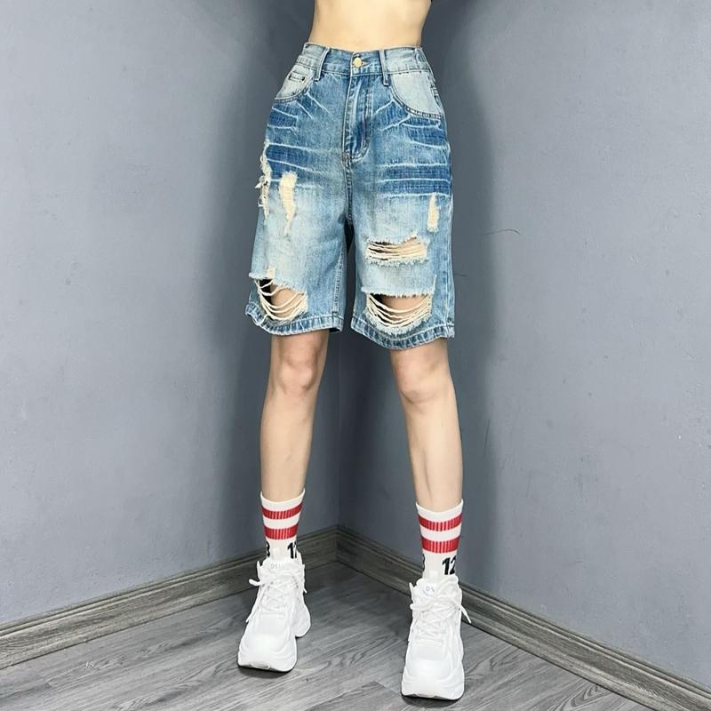 Quần Jean Lỡ Lưng Chun Mài Rách Cao Cấp #3620