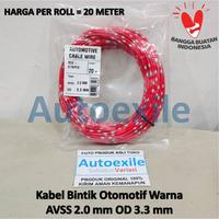 Gambar MX Automotive Kabel Bintik Otomotif 2.0 mm Mobil Motor Panjang 20 meter OD 3.3 mm Isi Dalam Tembaga Tebal Abuabu Biru Coklat Hijau Hitam Jingga Kuning Merah Putih Ungu - Biru dari Autoexile Kota Medan 1 Tokopedia