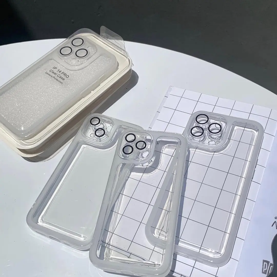 Puffy Clear with Lens Guard Camera Case 11 11PRO 11PROMAX 12 12PRO 12PROMAX 13 13PRO 13PROMAX 14 14MAX 14PRO 14PROMAX