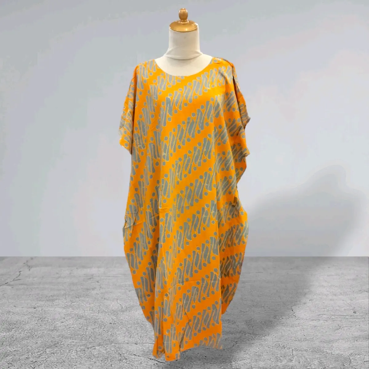 Daster Muslim Longdres Lowo Gamis Sriwedari Santung Murah Batik Cap