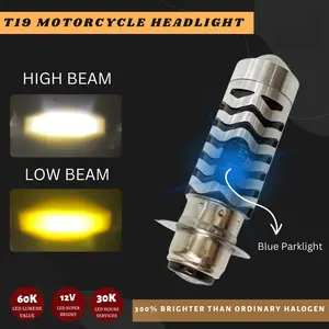 Lampu Depan LED H6 Laser Lampu Depan Sepeda Motor Universal Super Terang 2 Warna Senja Biru Motor Matic & Bebek Motorcycle