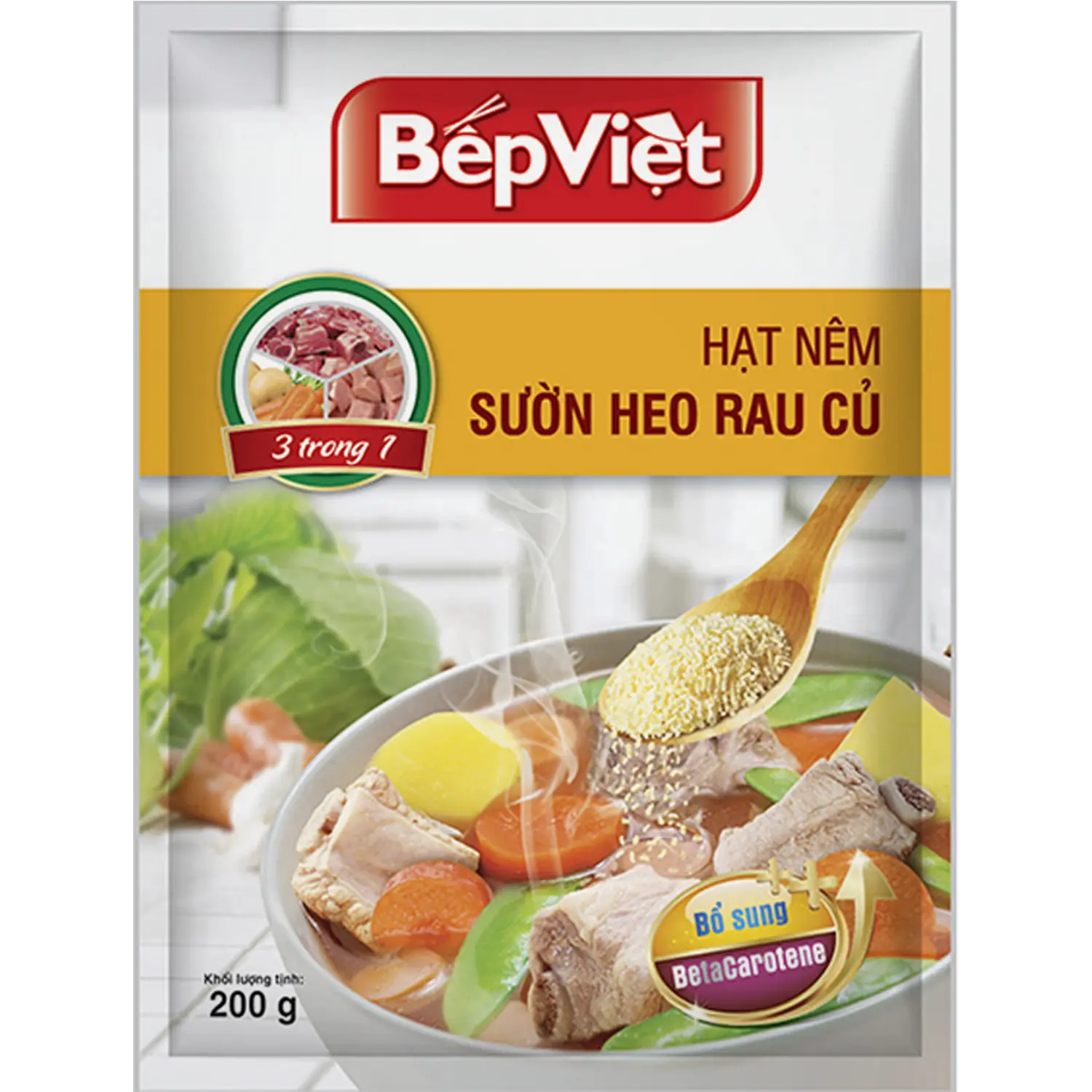 Hạt nêm sườn heo rau củ Bếp Việt 200gr