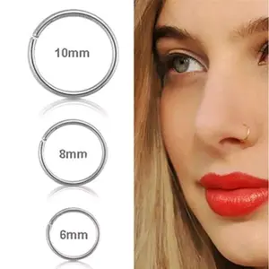 1 Pcs Earring Nostril healix tragus stainless steell 0.8 mm  ( Ring Hoop Tipis) Anting Jarum