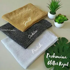 PASHMINA RAJUT GLITTER / PASHMINA GLITTER RAJUT / HIJAB PENGANTIN / JILBAB PENGANTIN / HIJAB RAJUT / JILBAB RAJUT  / RIAS PENGANTIN / PERNIKAHAN Kerudung Muslim Panjang