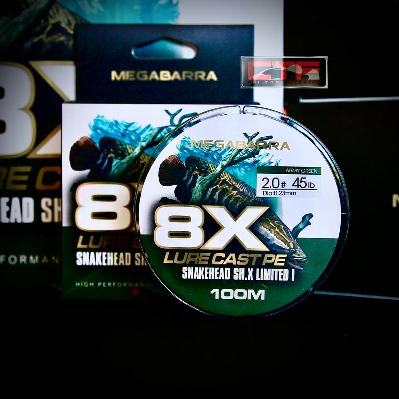 [ MEGABARRA ] TẶNG MỒI - DÂY CÂU CÁ PE 8X SNAKEHEAD SH.X LIMITED đi câu bắt cá fishing 5
