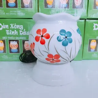 Đèn xông tinh dầu gốm sứ Bát Tràng - Size lớn nhiều họa tiết kết hợp với Tinh Dầu Thơm Phòng tạo hương thơm trang trí đèn cho phòng khách, phòng ngủ 4