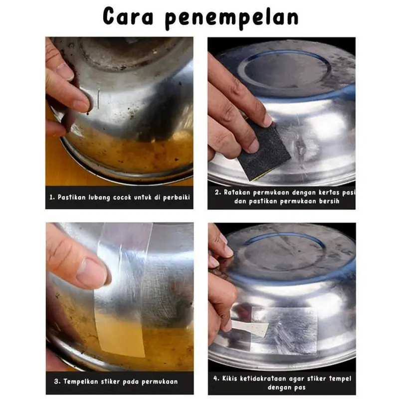 COD COD Stiker Lem Tahan Panas untuk Panci Bocor, Solusi Perbaikan Cepat dan Mudah, Perbaiki Panci Rusak Tanpa Repot dengan Hasil Instan peralatan temporary /wajah /tatto /kering 3