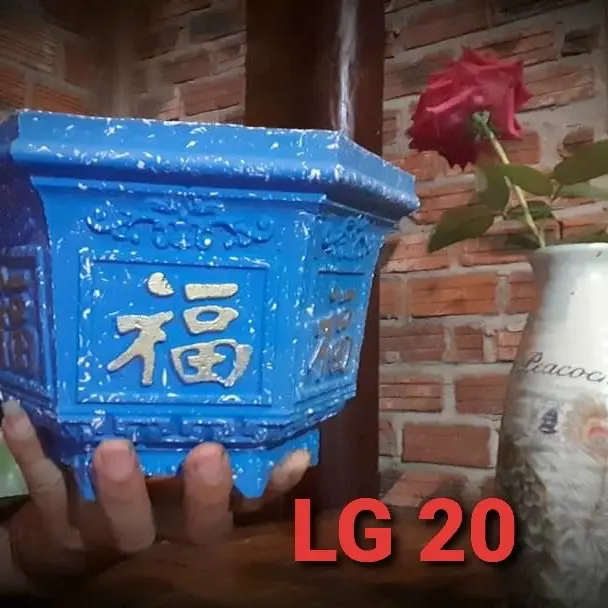 Khuôn chậu cảnh lục giác 20 abs chữ phúc 1