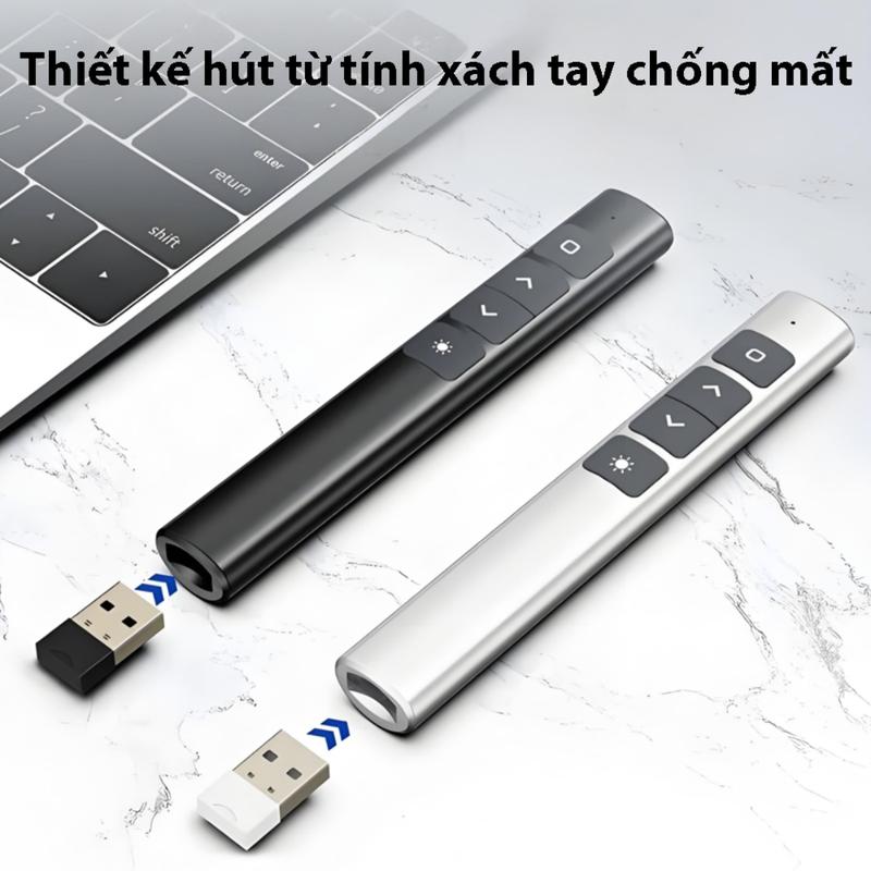 Bút Lật Trang PPT Đa Năng – Điều Khiển Từ Xa, Laser Hồng Ngoại, Bút Trỏ Trình Chiếu, Phù Hợp Giảng Dạy, Họp, Bài Giảng, Lật Trang Chính Xác & Nhanh Chóng