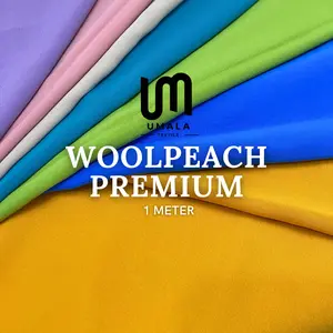 Kain Wolfis Wolpis Wollpeach Premium 1 Meter Arahan Kerudung Hijab Gamis Premium