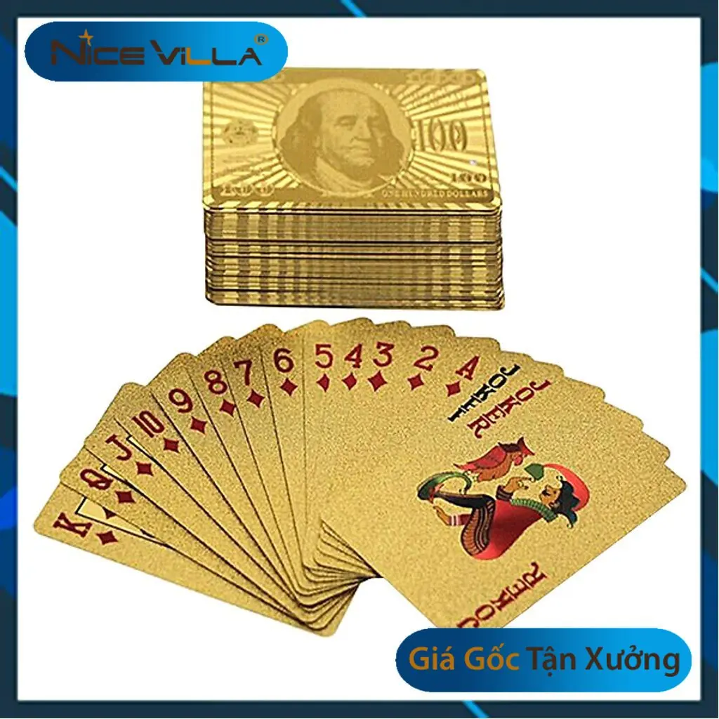 Bộ Bài Mạ Vàng 24K Cao Cấp Hàng Hot Hiện Nay