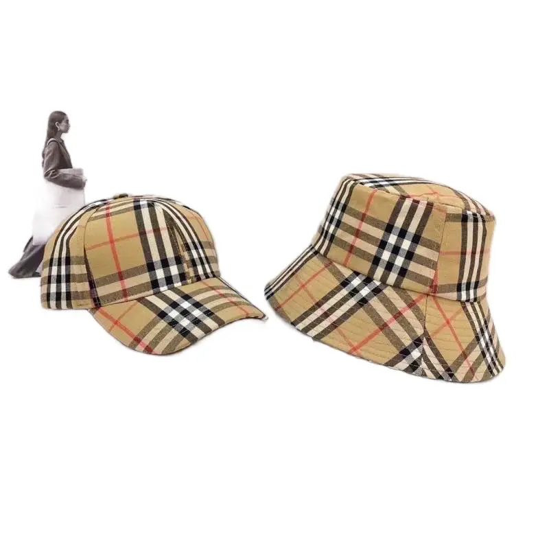 Mũ cặp kết kẻ sọc bbr đơn giản cho nam và nữ Cap Women Hat chống mưa nắng thuần chay