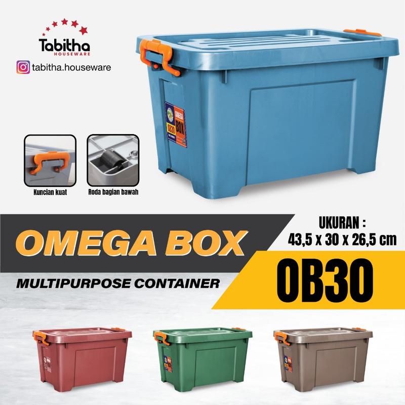 Container Box Plastik Jumbo 30 liter dengan Roda untuk Penyimpanan ...