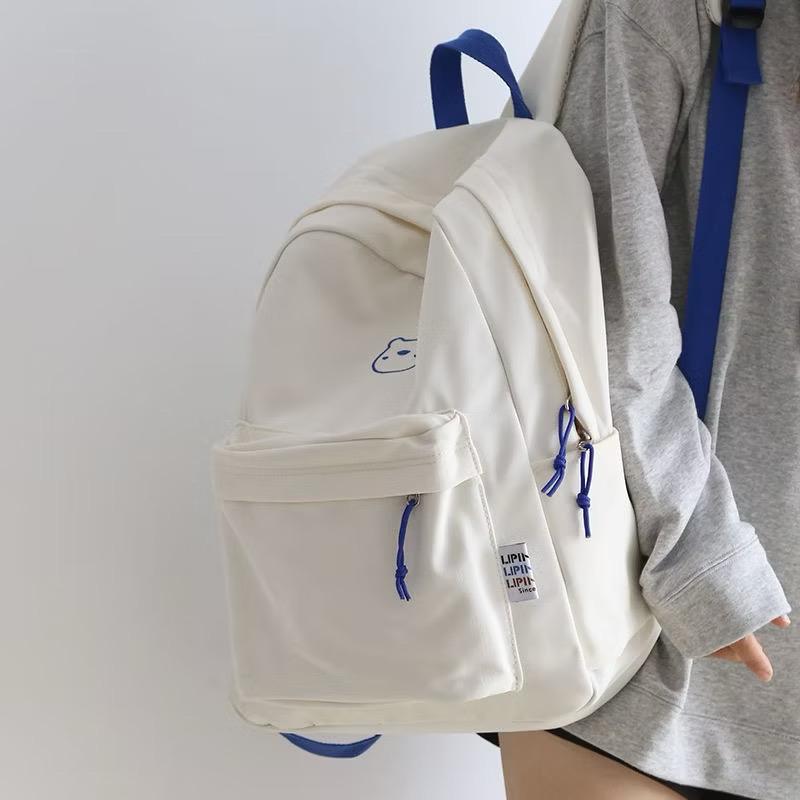 Balo đơn giản dễ thương đi học đi chơi đeo vai rộng rãi đựng tập sách quần áo du lịch chất liệu vải bố chống thấm nước - Da Backpack