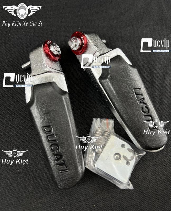 Cặp Gác Chân Sau Ducati Takegawa Kèm Ốc Xỏ Và Lông Đền Đỏ Kitaco Gắn Xe Honda, Yamaha Wave, Dream, Future, Vision, Sonic, Winner V1, Vario 2015 - 2021. Sirius, Exciter, Jupiter MS5937