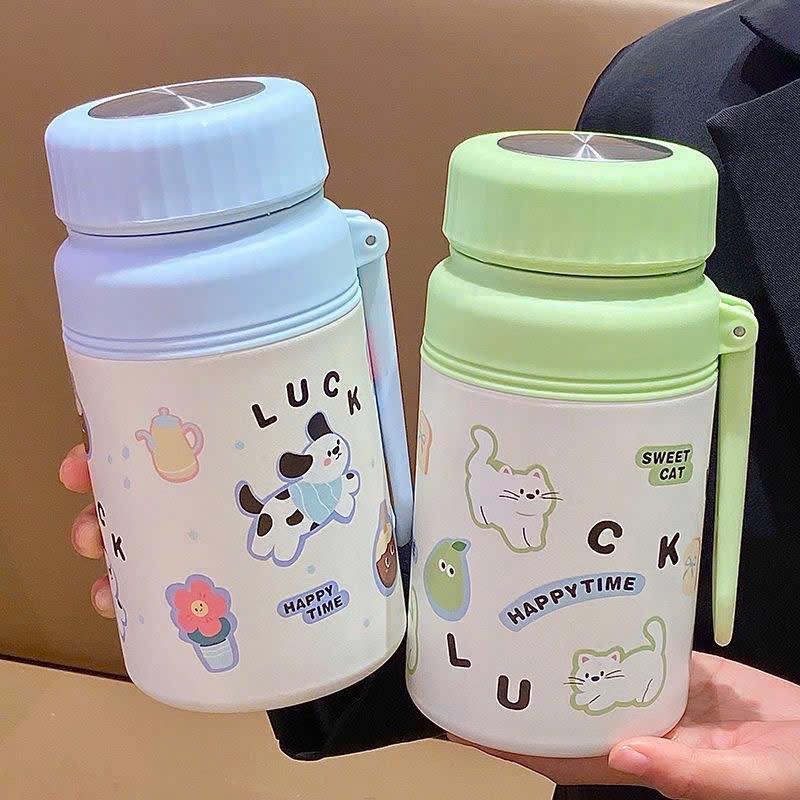 Bình giữ nhiệt nắp vặn dung tích 1000ml in họa tiết xinh dễ thương