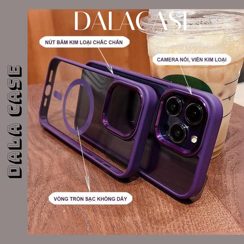  Ốp Lưng Màu Vòng Tròn Từ Tính Sạc Không Dây Nút Bấm Viền Camera Kim Loại - cho ip Xs XsMax IP11 11ProMax IP12 12ProMax IP13 13ProMax IP14 14ProMax N0056 