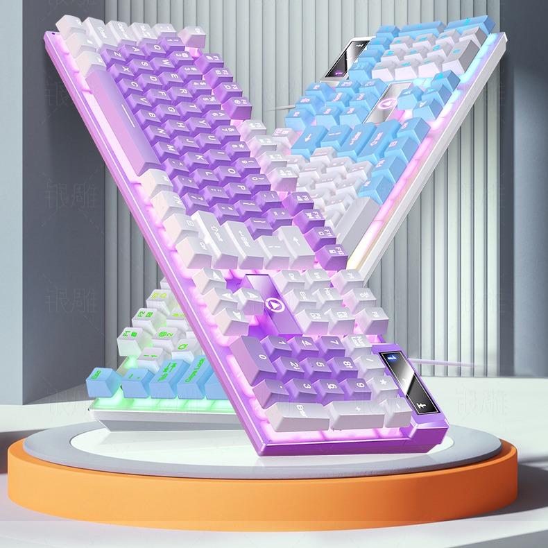 Bàn phím giả cơ YINDIAO K500 đa dạng màu sắc kèm theo đèn led 7 màu xuyên phím dành cho game thủ