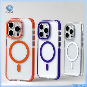 Ốp Điện Thoại Từ Tính, Trong Suốt, Dành Cho iPhone 16, 12, 11, 13, 14, 15 Pro Max, 16ProMax, 16e, 16Plus, 14Plus, Ốp Cứng, Chống Sốc, Tương Thích Với MagSafe