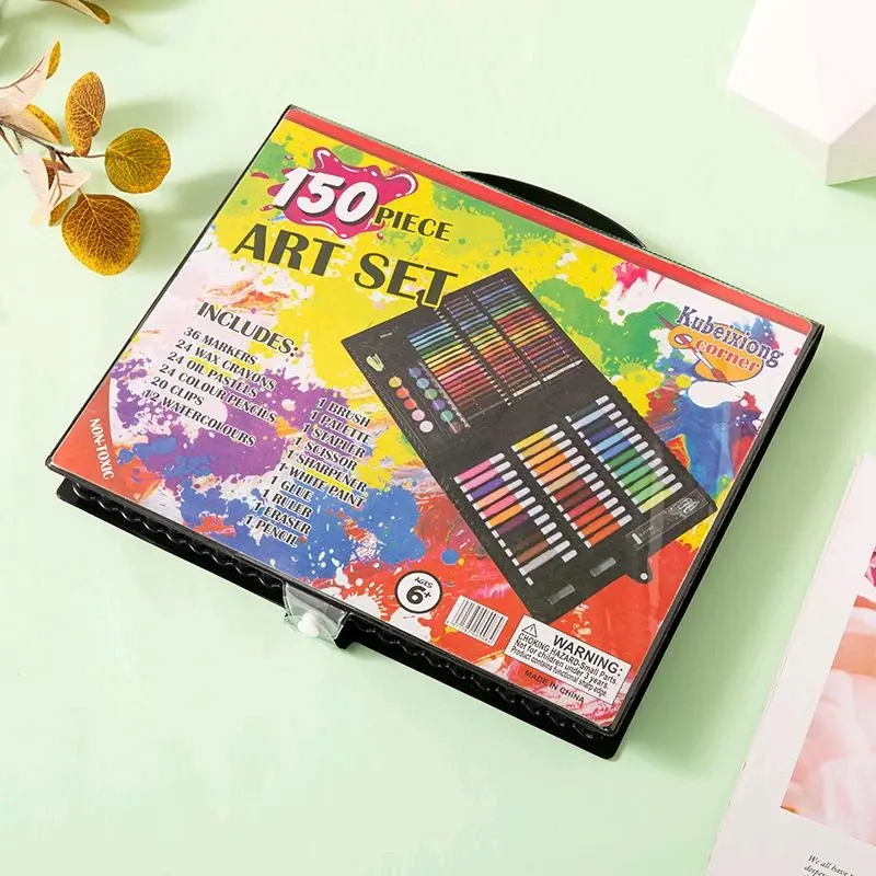 Crayon Anak Set Koper / Perlengkapan Mewarnai Anak / Colouring ART Set 150 Pcs Paper Pen 1