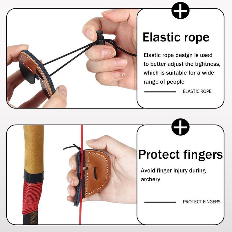 Product Introduction of Bow And Arrow Sports Cowhide Finger Protector Double Protector Accessories Sports Layer Finger 38