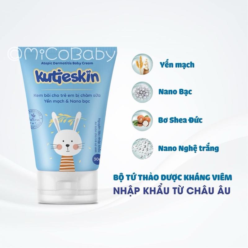Kem bôi cho trẻ bị chàm sữa Kutieskin 30g Chính Hãng, an toàn cho bé từ sơ sinh kuti eskin 6
