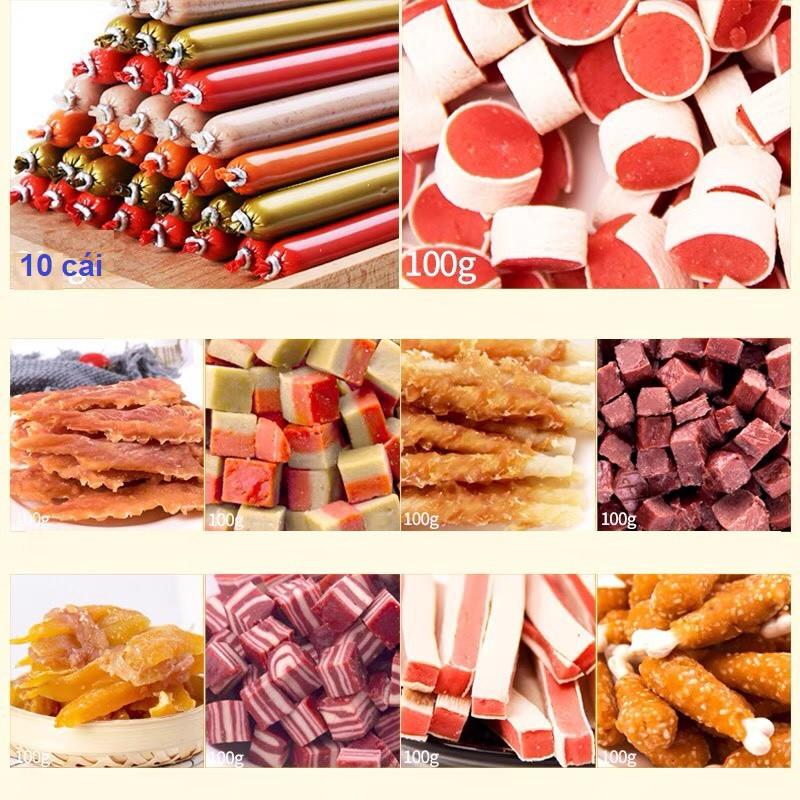 Product Introduction of Ngaupet- Đồ ăn thưởng cho chó (nhiều loại), Snack cho thú cưng ăn nhẹ bánh đa hương vị thịt bò, gà, phô mai viên thịt ngộ nghĩnh hấp dẫn giúp nghiền răng sạch răng gói 100g 19