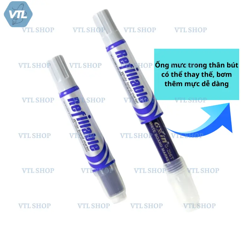 Bút lông viết bảng nhấn G206D - Bút lông viết bảng trắng xóa được dễ dàng - Bút viết bảng VTL Shop 2