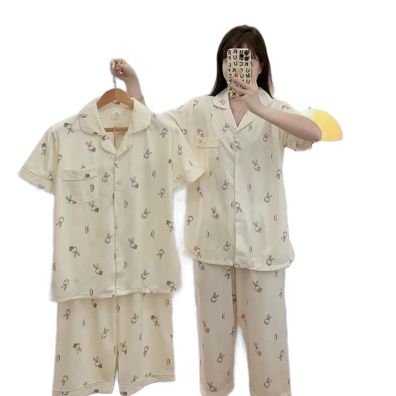 Setelan baju tidur celena 7/8 premium Lembut Nyaman Atasan Celana Pendek