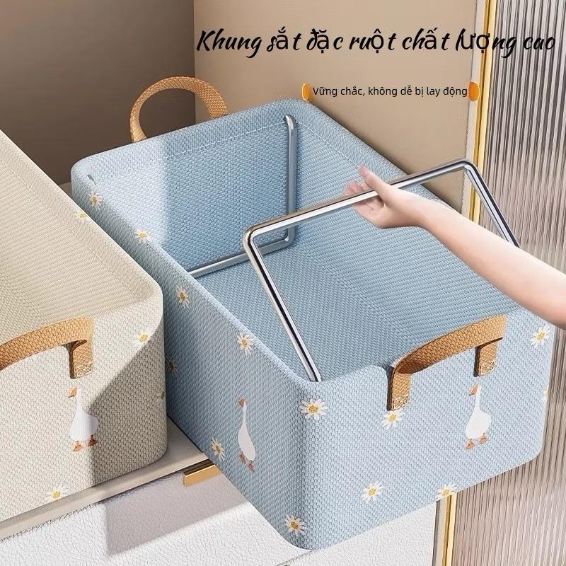 ￼Hộp Đựng Quần Áo Khung Thép Họa Tiết đa dạng, Đựng Chăn Màn, Đồ Lót... Tiện Lợi, Chắc Chắn, Có Thể Gấp Gọn Beejoo Officical 2