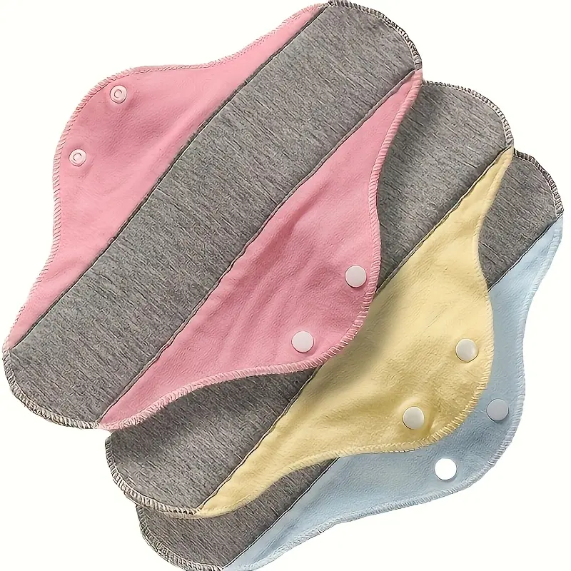 5pcs Washable Cotton Panty Liners for Women, Reusable Sanitary Pads, Leak-Proof Incontinence Protection, Antibacterial Knit Fabric Menstrual Tablets Comfort