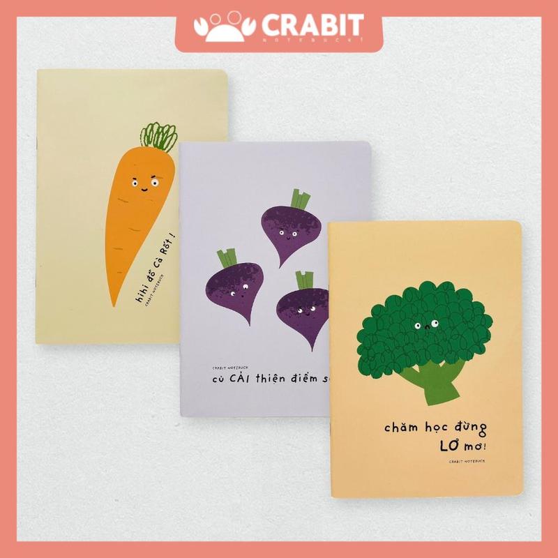 Vở ghi chép kẻ ngang 120 trang Crabit ghi chép học tập studygram, Vitamin học giỏi