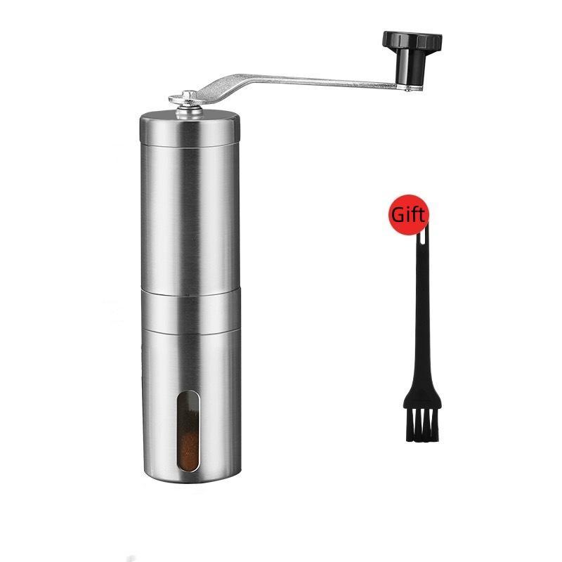 Product Introduction of Stainless Steel Manual Coffee Bean Grinding Machine, 1 Count Household Coffee Bean Grinding Tool, Small Manual Grinding Coffee Machine 0